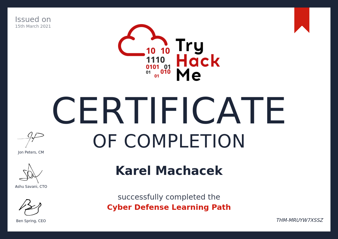 Cyber defense learning path